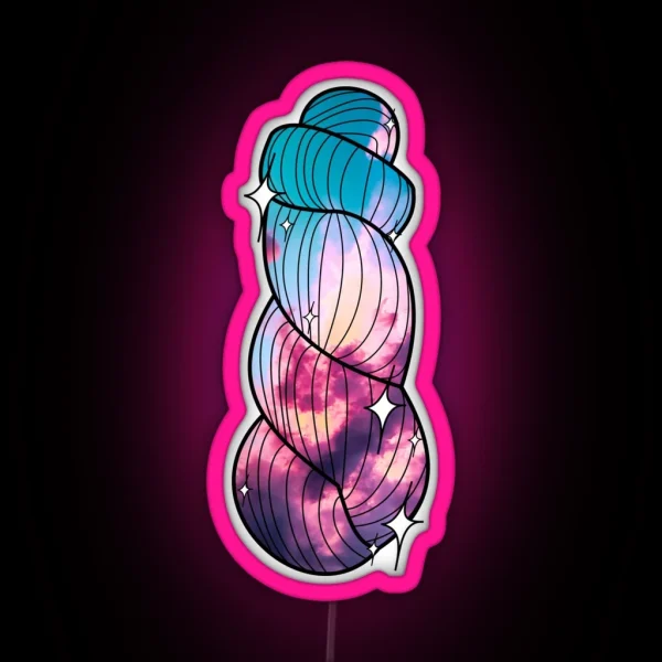 Sparkle Yarn Clouds And Sky RGB Neon Sign