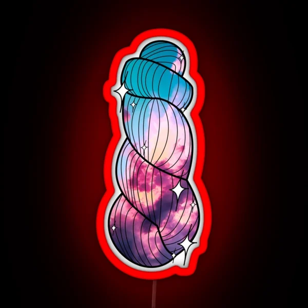 Sparkle Yarn Clouds And Sky RGB Neon Sign