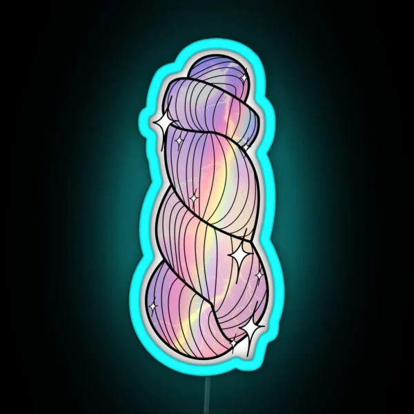 Sparkle Yarn Rainbow Lightning Storm RGB Neon Sign