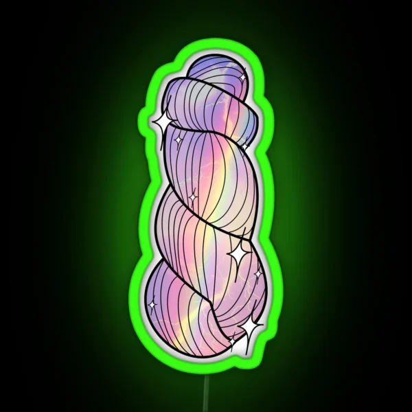 Sparkle Yarn Rainbow Lightning Storm RGB Neon Sign