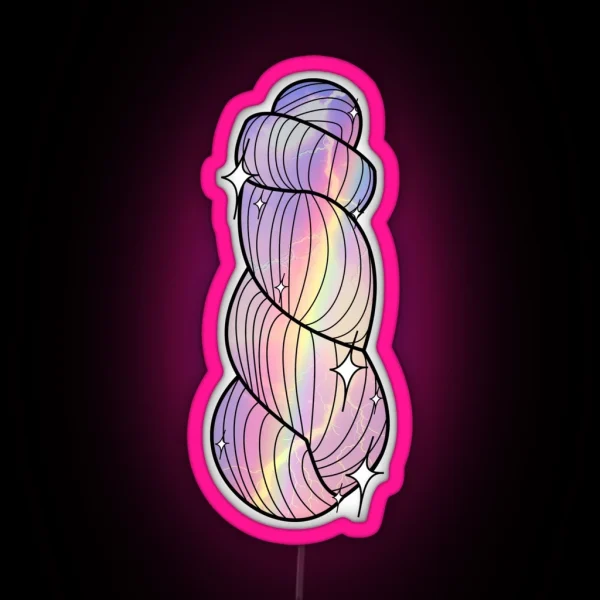 Sparkle Yarn Rainbow Lightning Storm RGB Neon Sign