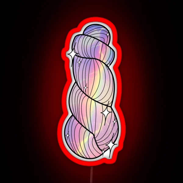 Sparkle Yarn Rainbow Lightning Storm RGB Neon Sign