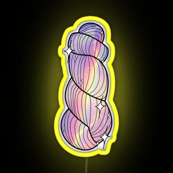 Sparkle Yarn Rainbow Lightning Storm RGB Neon Sign