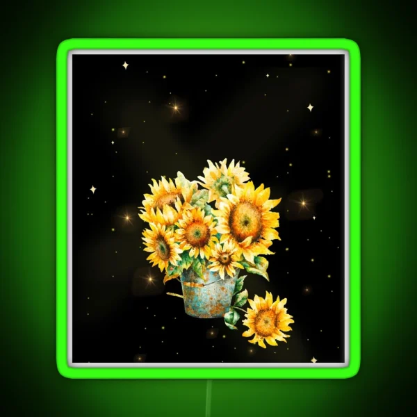 Sparkling Sunflower To My Daughter RGB Neon Sign