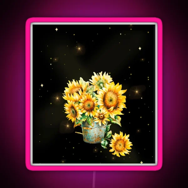 Sparkling Sunflower To My Daughter RGB Neon Sign