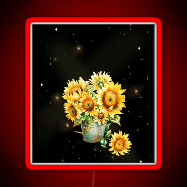 Sparkling Sunflower To My Daughter RGB Neon Sign