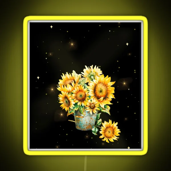 Sparkling Sunflower To My Daughter RGB Neon Sign