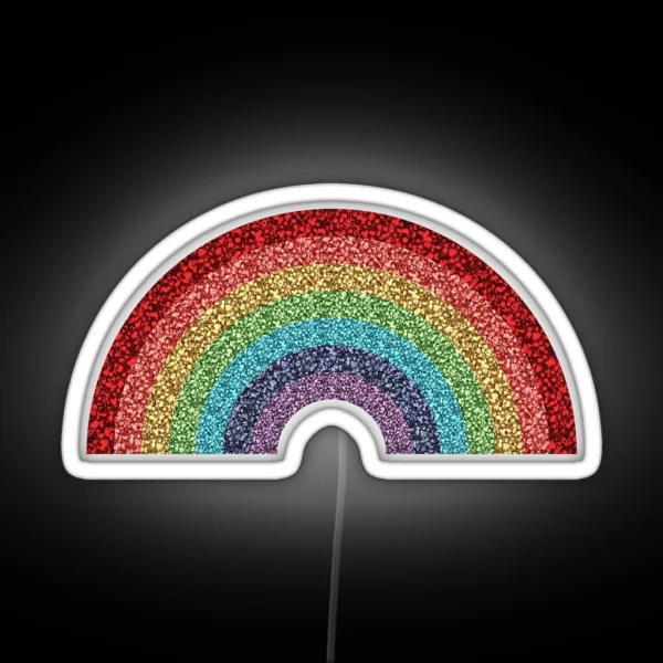 Sparkly Glitter Rainbow RGB Neon Sign