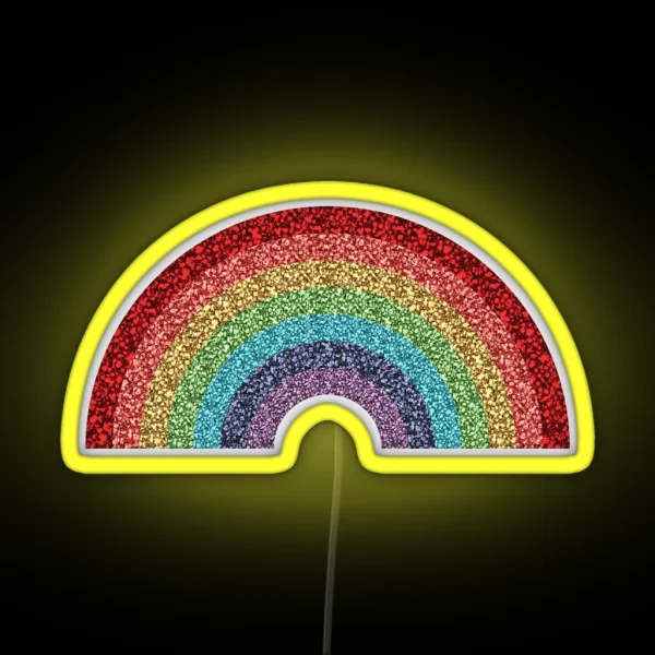Sparkly Glitter Rainbow RGB Neon Sign