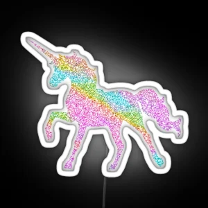 Sparkly Rainbow Unicorn RGB Neon Sign