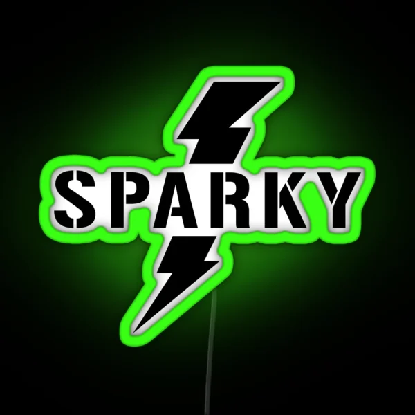 Sparky Electrician Lightening Bolt RGB Neon Sign