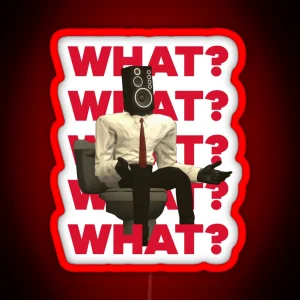 Speaker Man Says What Skibidi Toilet RGB Neon Sign