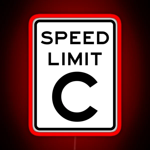 Speed Limit C RGB Neon Sign