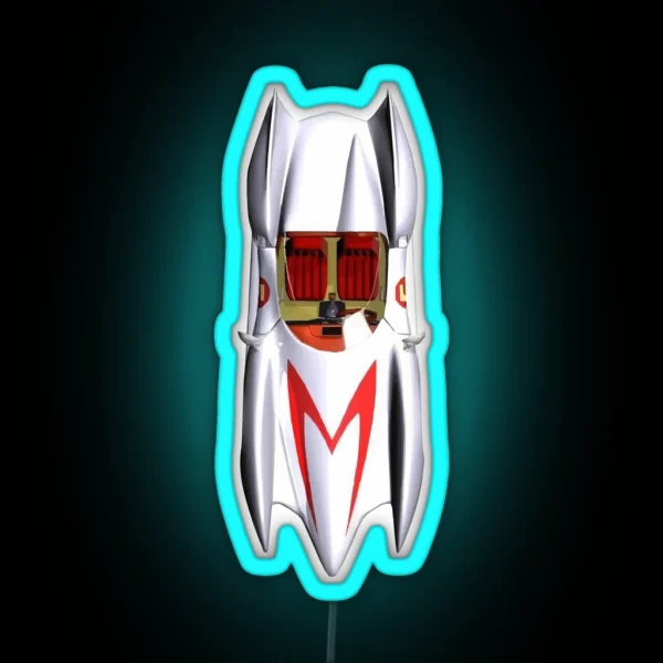 Speed Racer Mach 5 Car Top Vintage Retro Clean RGB Neon Sign