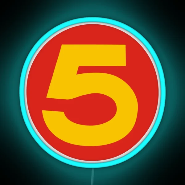 Speed Racer Number 5 RGB Neon Sign