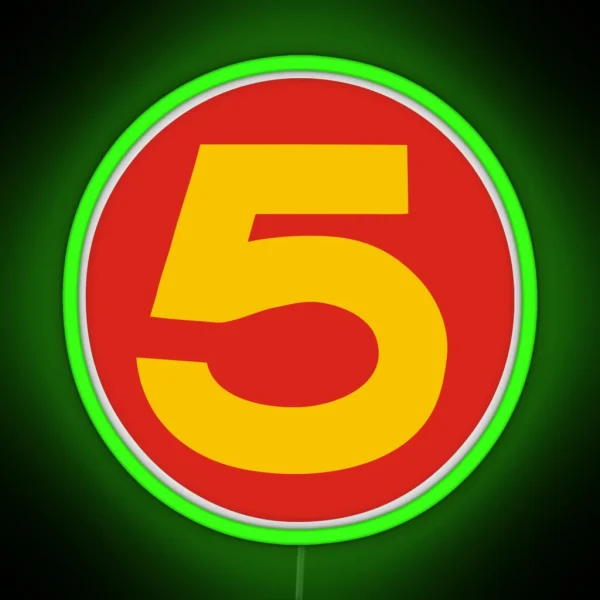Speed Racer Number 5 RGB Neon Sign