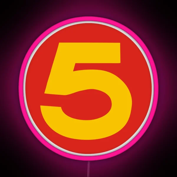 Speed Racer Number 5 RGB Neon Sign