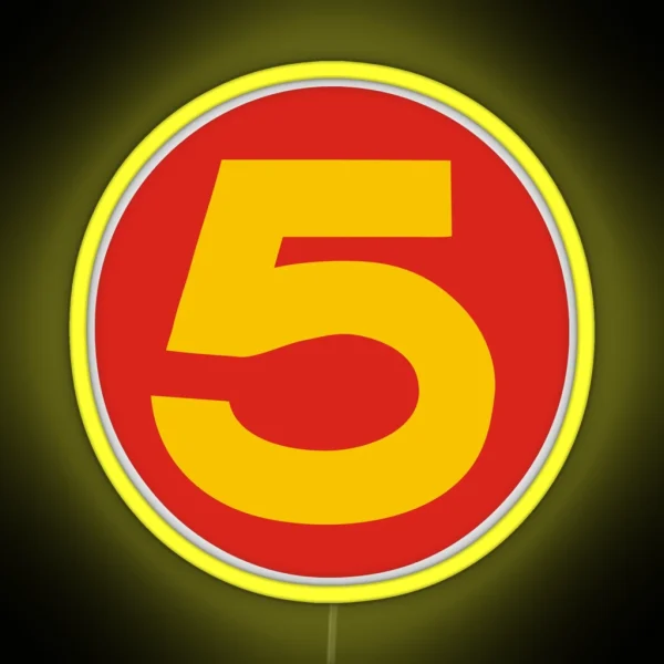 Speed Racer Number 5 RGB Neon Sign