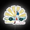 Retro Japanese neon sign inspired by Speed Racer's iconic design, featuring bright RGB colors in white.