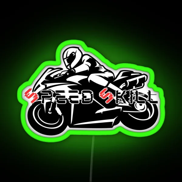 Speed Skill Cool Helmet Motor Bike Led RGB Neon Sign