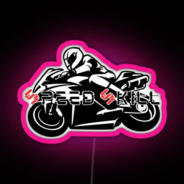 Speed Skill Cool Helmet Motor Bike Led RGB Neon Sign