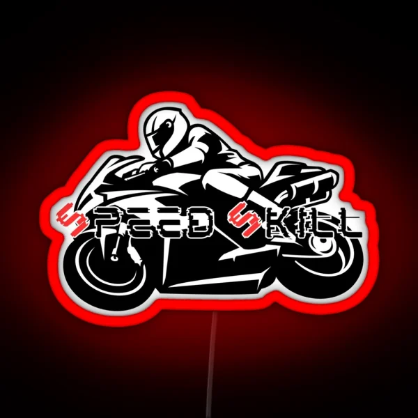 Speed Skill Cool Helmet Motor Bike Led RGB Neon Sign