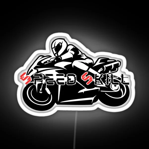Speed Skill Cool Helmet Motor Bike Led RGB Neon Sign