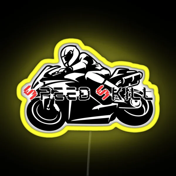 Speed Skill Cool Helmet Motor Bike Led RGB Neon Sign