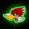 Neon green speed thrush road sign with glowing digital display