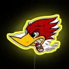 Neon sign with speed thrush design in bright yellow colors
