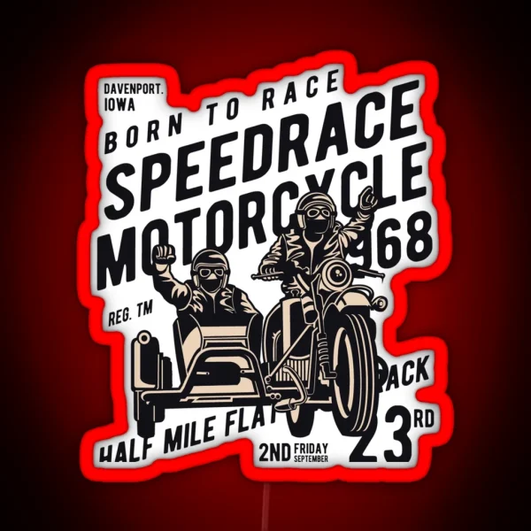 Speedrace Motorcycle Awesome Motorcycle Lover Gift RGB Neon Sign
