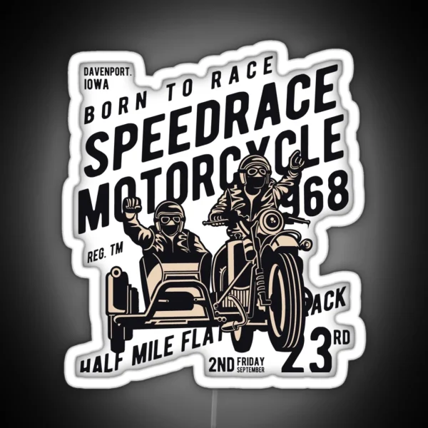 Speedrace Motorcycle Awesome Motorcycle Lover Gift RGB Neon Sign