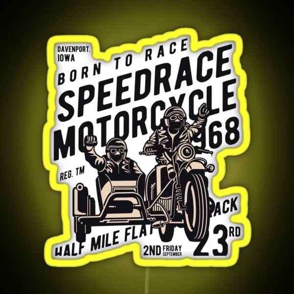 Speedrace Motorcycle Awesome Motorcycle Lover Gift RGB Neon Sign