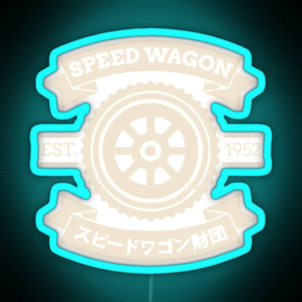 Speedwagon Foundation Logo Merchandise RGB Neon Sign