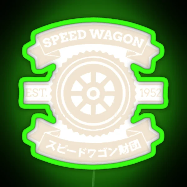 Speedwagon Foundation Logo Merchandise RGB Neon Sign