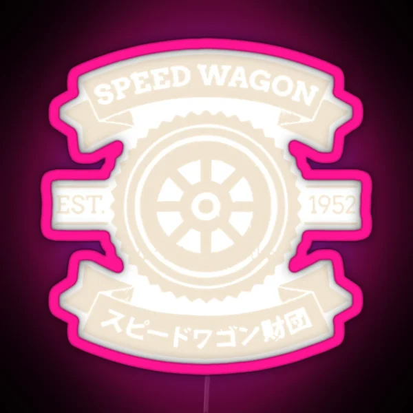 Speedwagon Foundation Logo Merchandise RGB Neon Sign