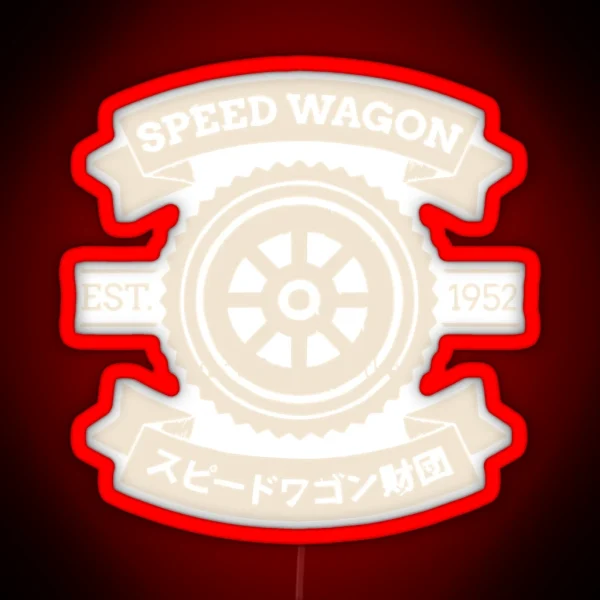 Speedwagon Foundation Logo Merchandise RGB Neon Sign