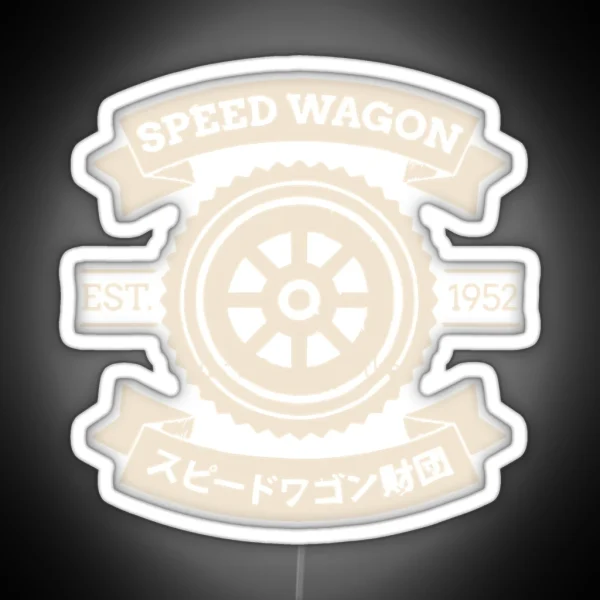 Speedwagon Foundation Logo Merchandise RGB Neon Sign