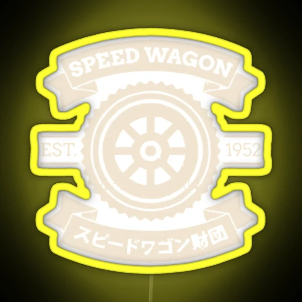 Speedwagon Foundation Logo Merchandise RGB Neon Sign