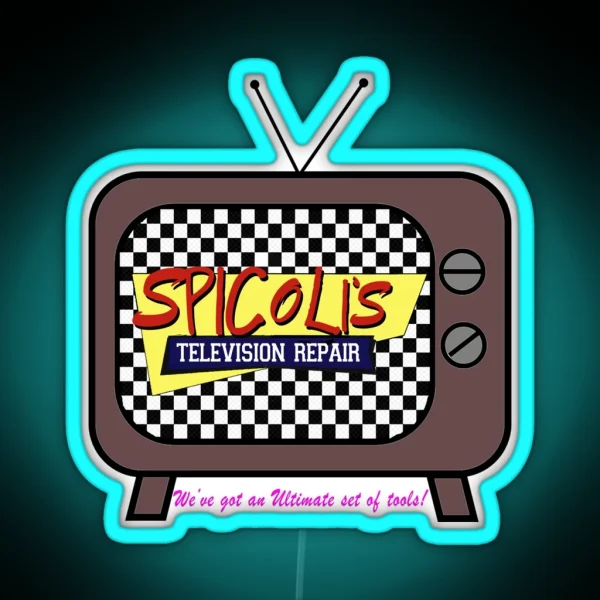 Spicoli Television Repair RGB Neon Sign
