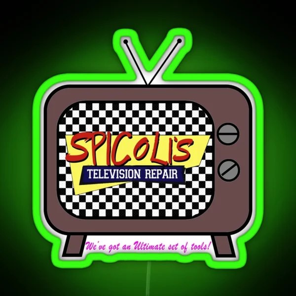 Spicoli Television Repair RGB Neon Sign