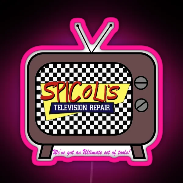 Spicoli Television Repair RGB Neon Sign