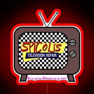 Spicoli Television Repair RGB Neon Sign