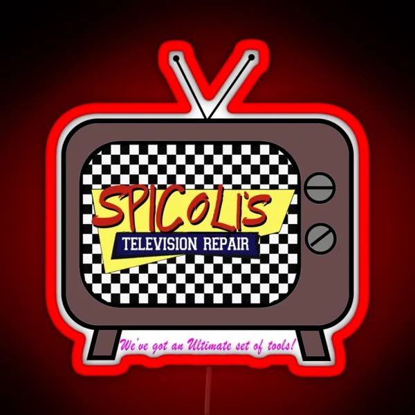 Spicoli Television Repair RGB Neon Sign