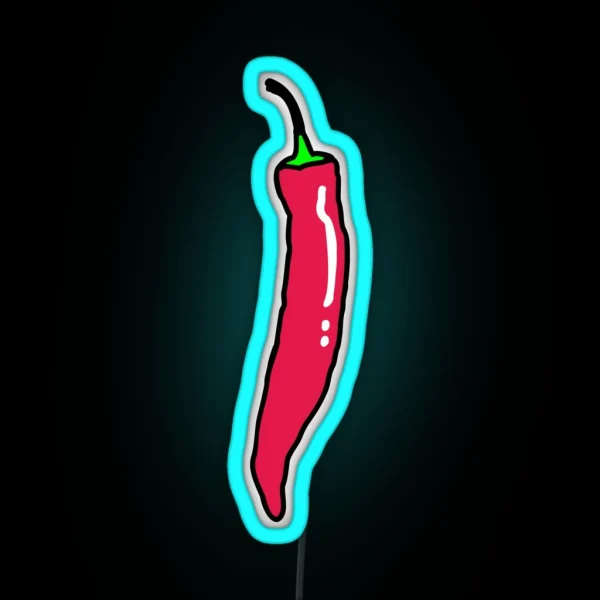 Spicy Red Hot Chili Pepper RGB Neon Sign
