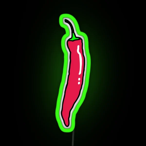 Spicy Red Hot Chili Pepper RGB Neon Sign