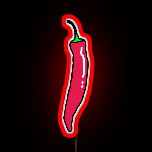 Spicy Red Hot Chili Pepper RGB Neon Sign