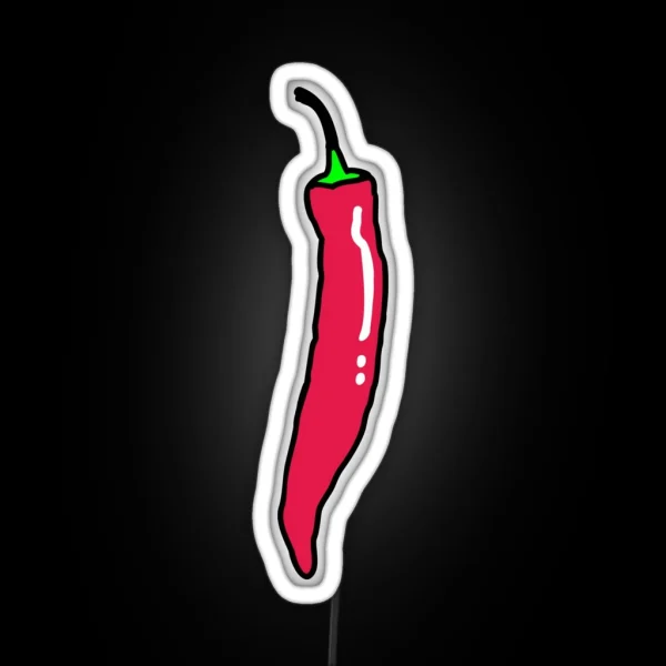 Spicy Red Hot Chili Pepper RGB Neon Sign