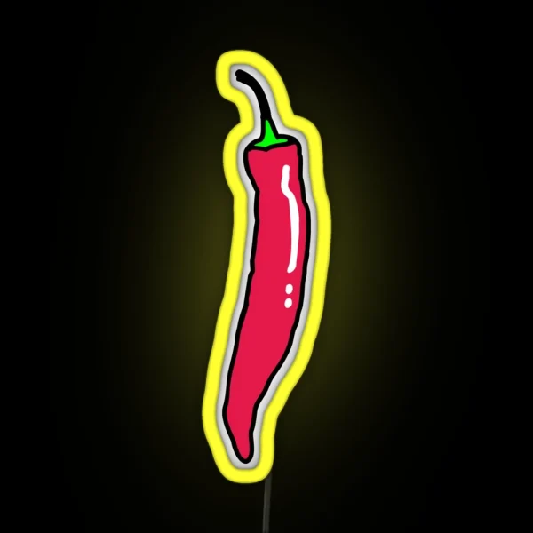 Spicy Red Hot Chili Pepper RGB Neon Sign