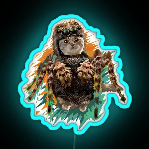 Spider Cat RGB Neon Sign